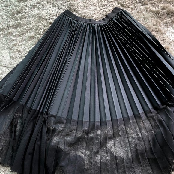 NWT PINKO Pleated Mesh Skirt - Picture 4 of 6